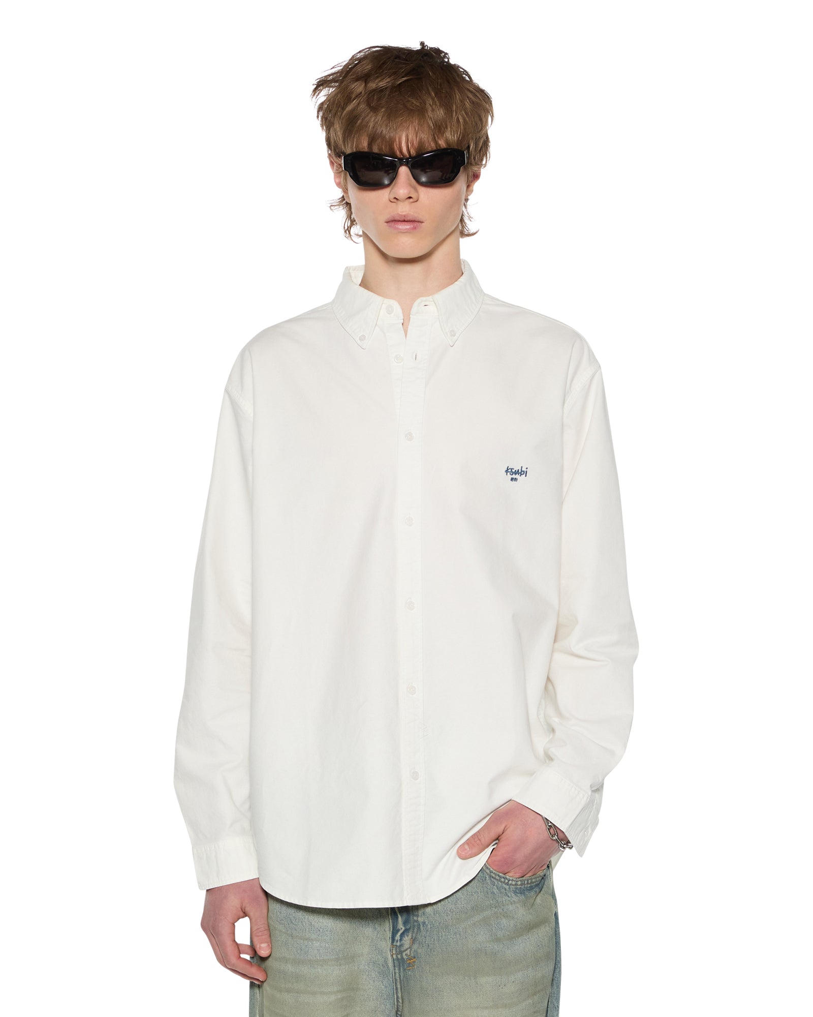 Mens Ksignature Button Down Ls Shirt White Shirts | Ksubi ++ Mens Ksignature Button Down Ls Shirt White Shirts | Ksubi ++
