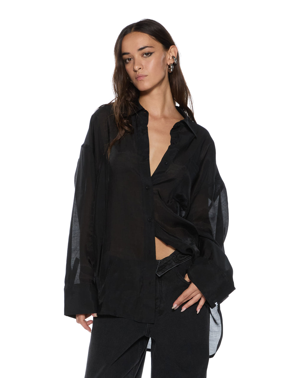 WOMENS LABELS ASTRA LS SHIRT BLACK SHIRTS