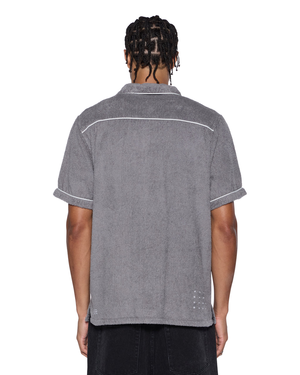 MENS LOUNGE SS RESORT SHIRT CHARCOAL SHIRTS