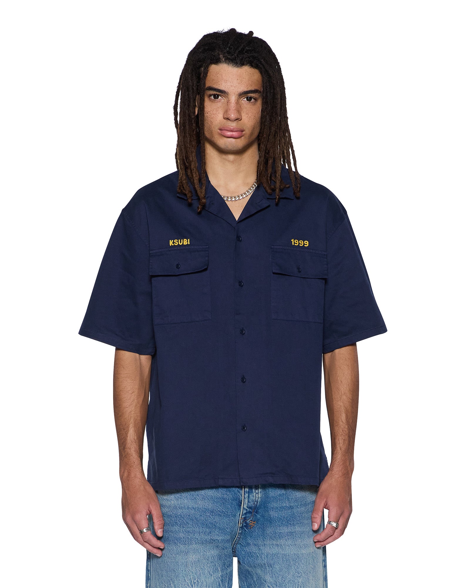 MENS  MEKANIK BOILER SS SHIRT INK BLUE REGULAR SHIRTS