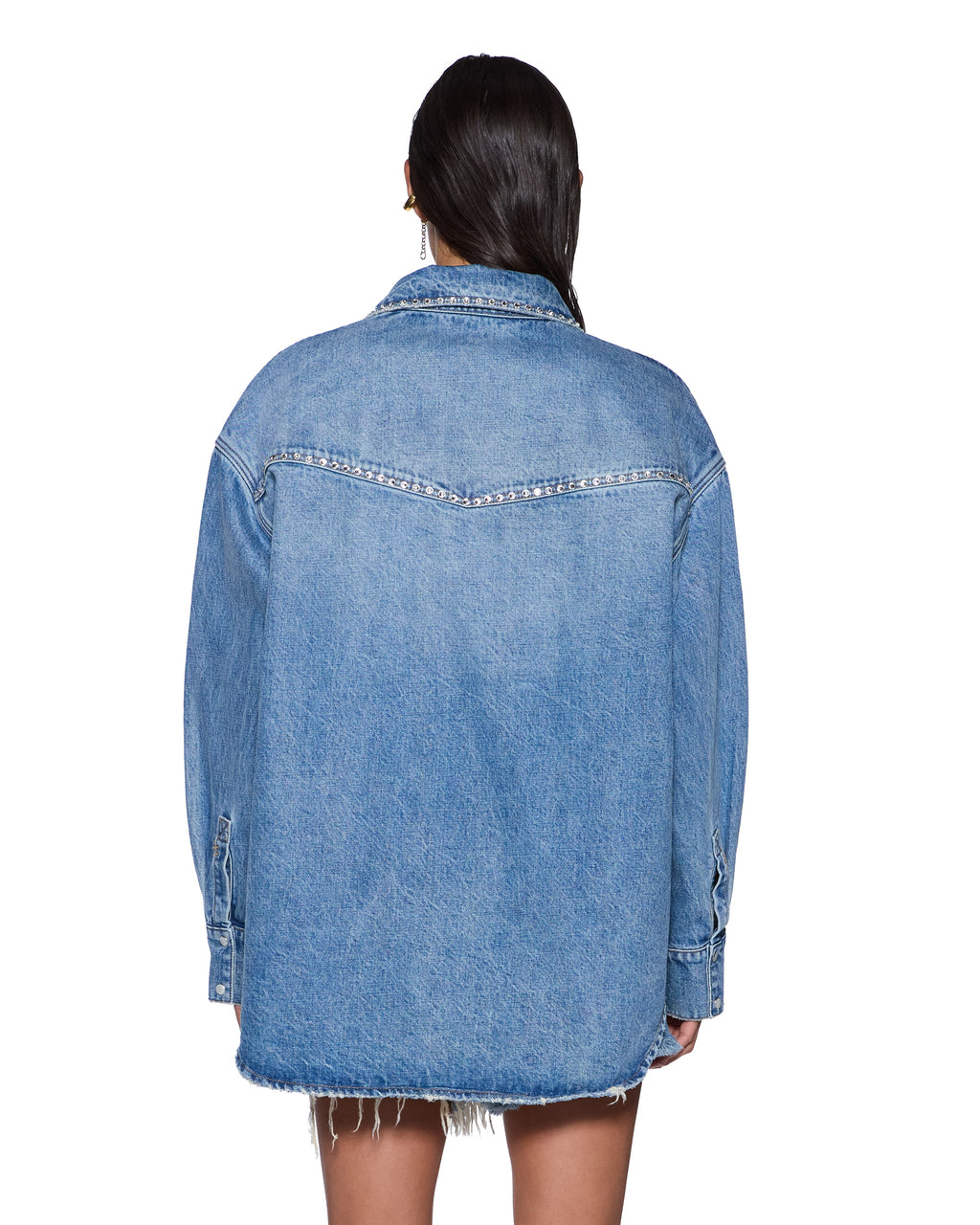 WOMENS OVERSIZED DENIM LS SHIRT MAVERIK KRYSTAL SHIRTS