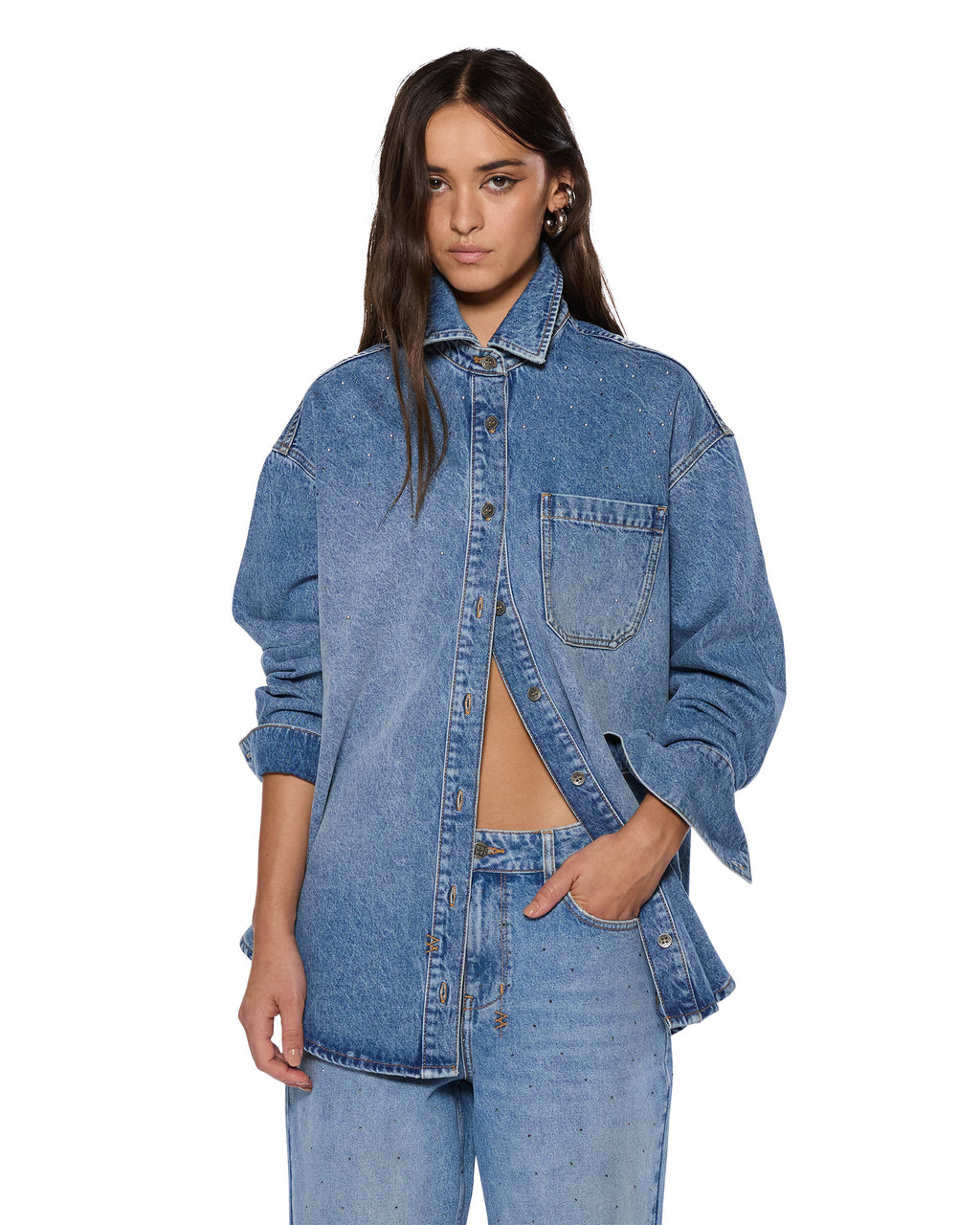 WOMENS OVERSIZED LS SHIRT KRYSTAL KOMET SHIRTS