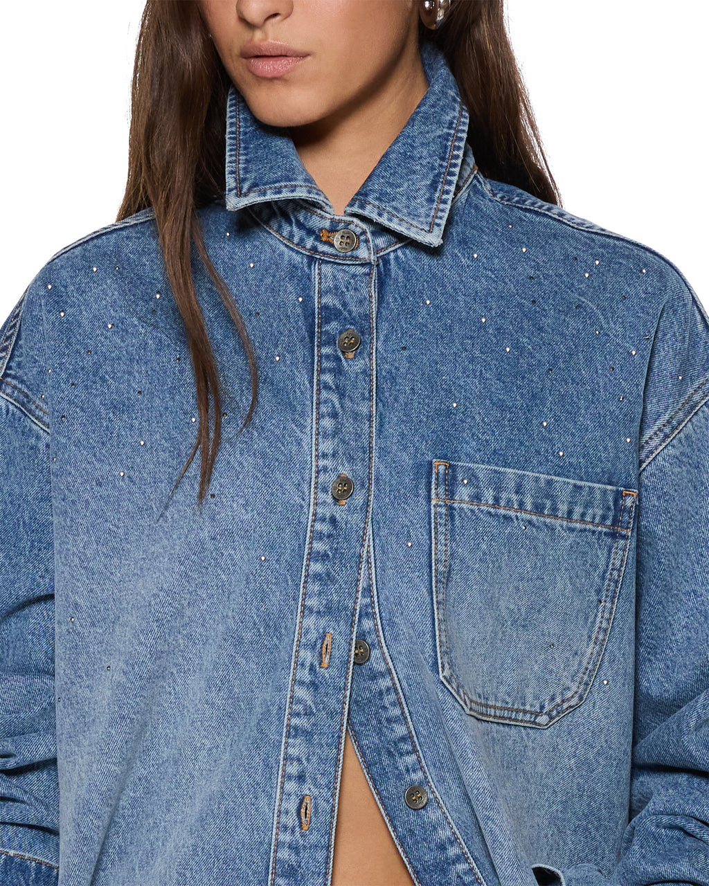 WOMENS OVERSIZED LS SHIRT KRYSTAL KOMET SHIRTS
