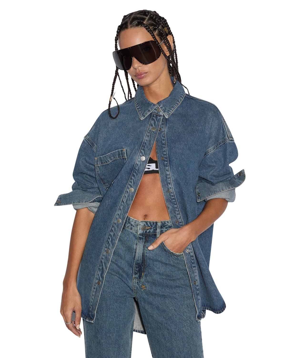 WOMENS OVERSIZED LS SHIRT SUBWAY SHIRTS