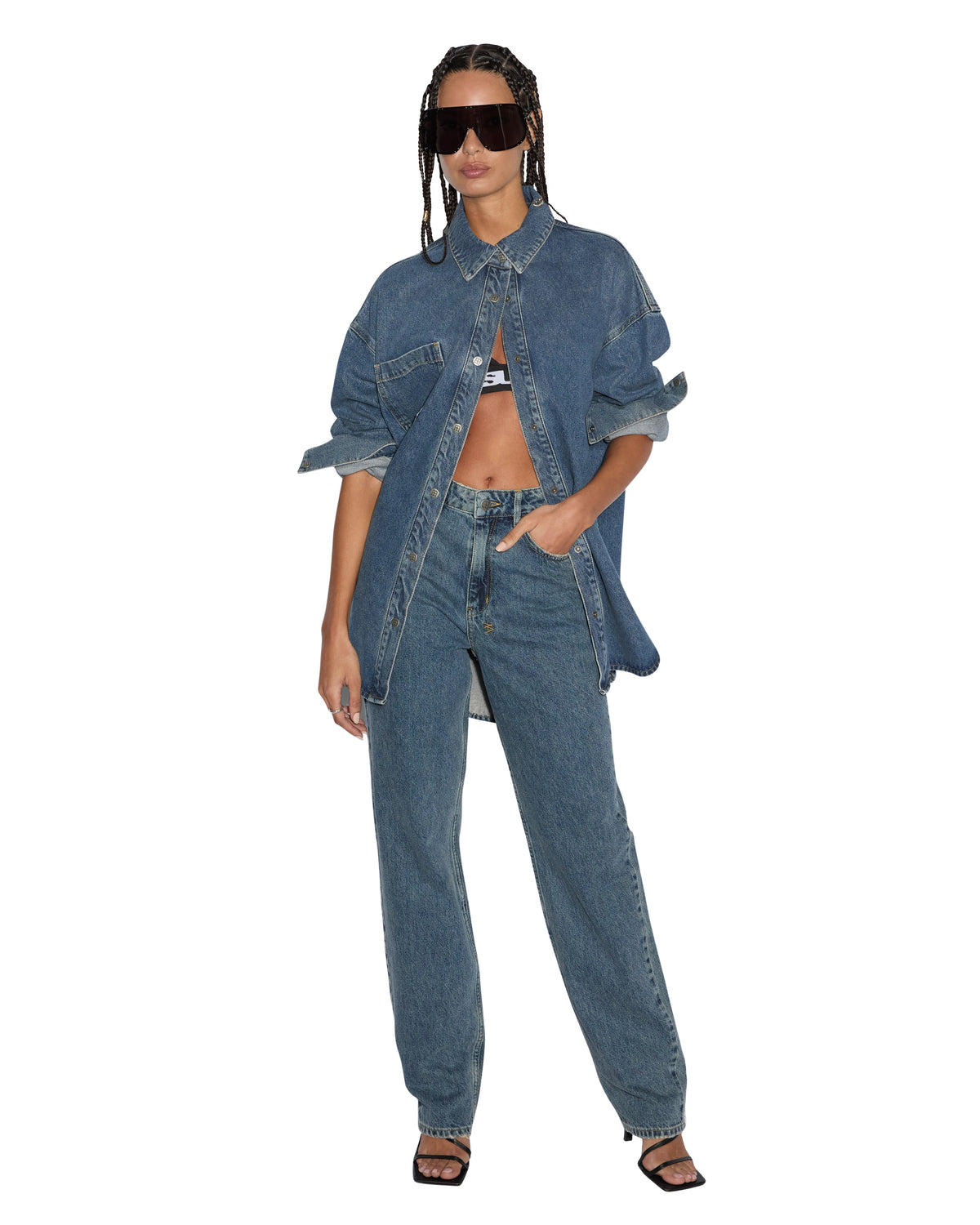 WOMENS OVERSIZED LS SHIRT SUBWAY SHIRTS