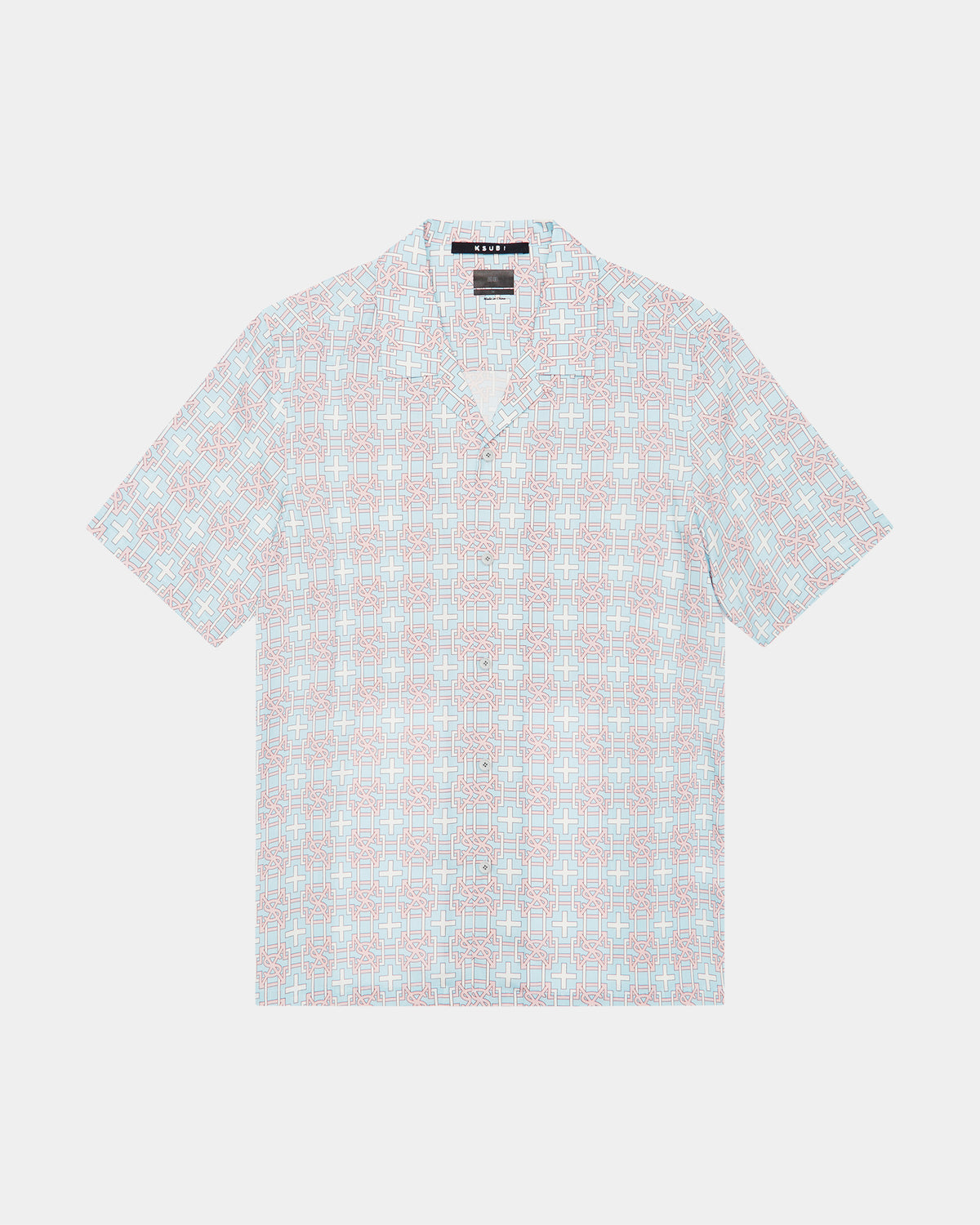 Mens Plus Resort Ss Shirt Paradise Regular Shirts - Multi Colour