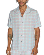 Mens Plus Resort Ss Shirt Paradise Regular Shirts - Multi Colour