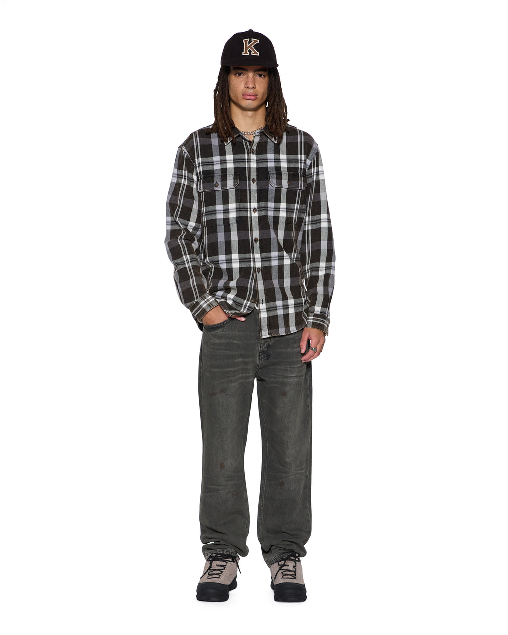 MENS ANTI K MEKANIK GREY DENIM JEANS