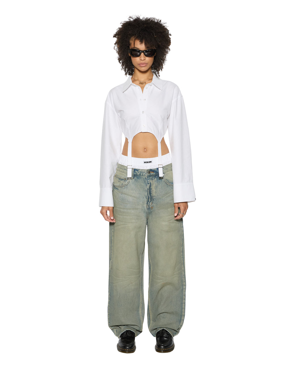 Womens Sasha Ls Shirt White Regular Shirts - White