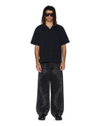 Mens Serpent Diner Ss Shirt Black Regular Shirts - Black