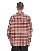 Mens Sott Rosebowl Ls Shirt Burnt Berry Relaxed Shirts - Burgundy