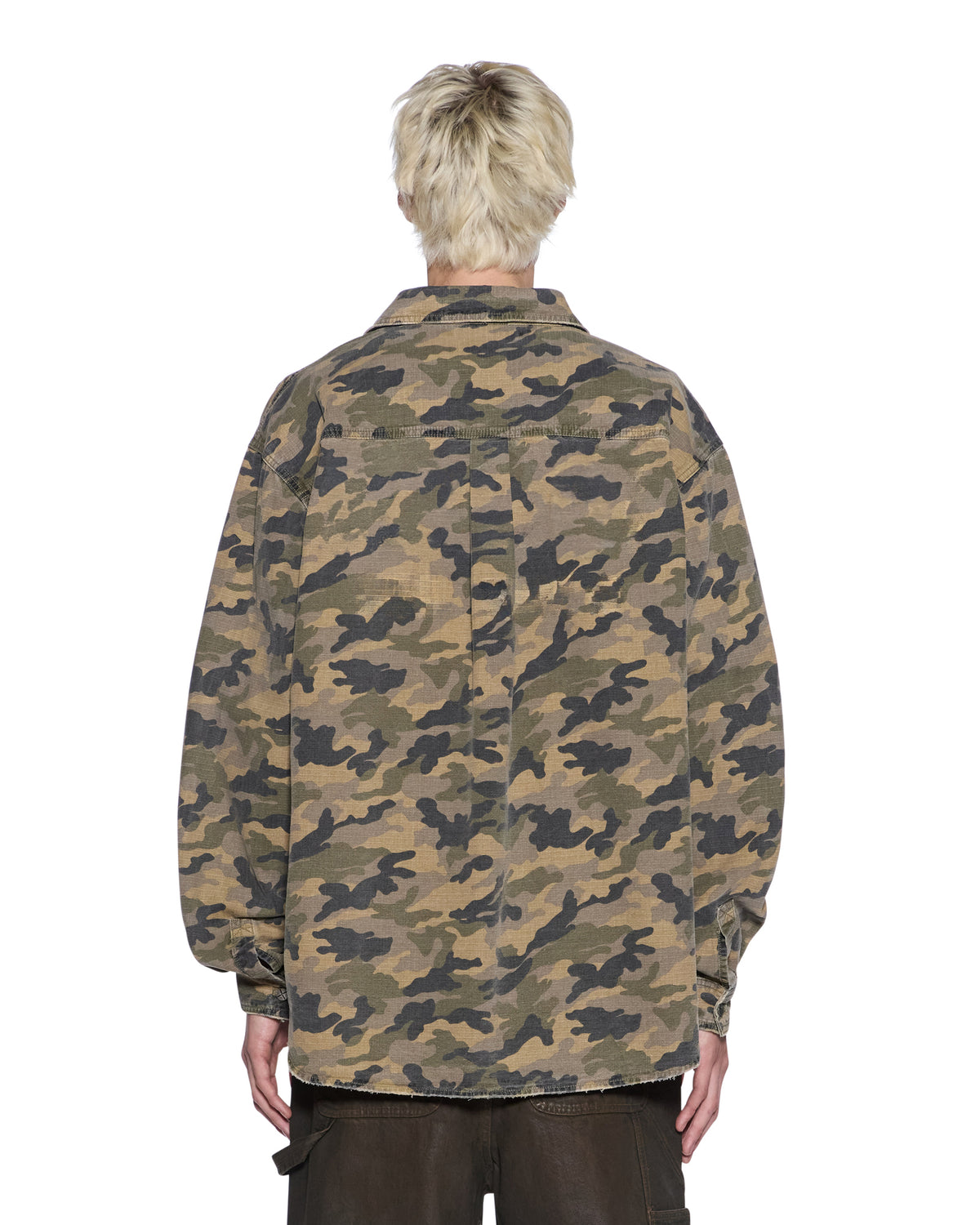 Mens Vulture Ls Shirt Camo Regular Shirts - Green