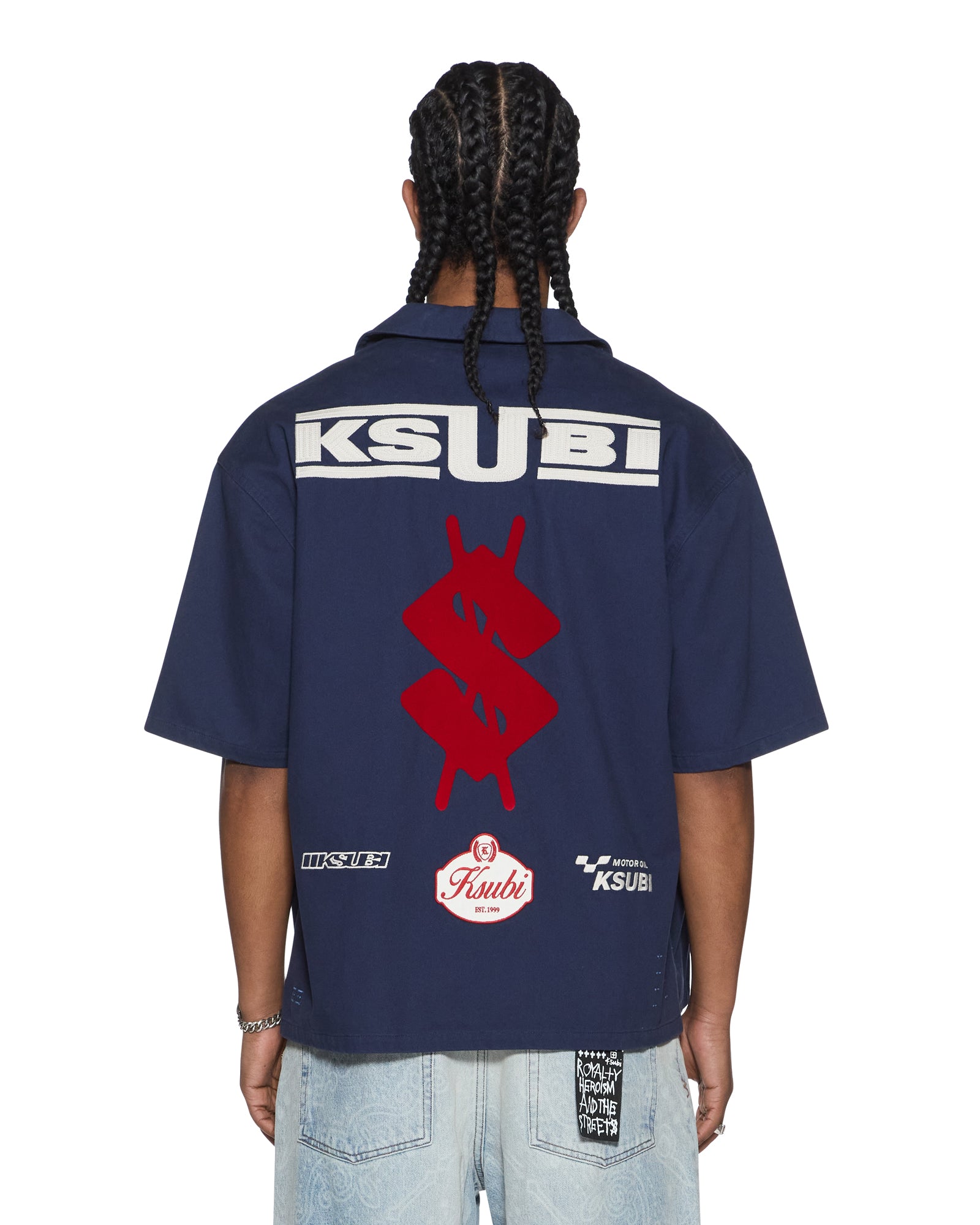 Mens Zoom Boiler Ss Shirt Navy Shirts | Ksubi ++