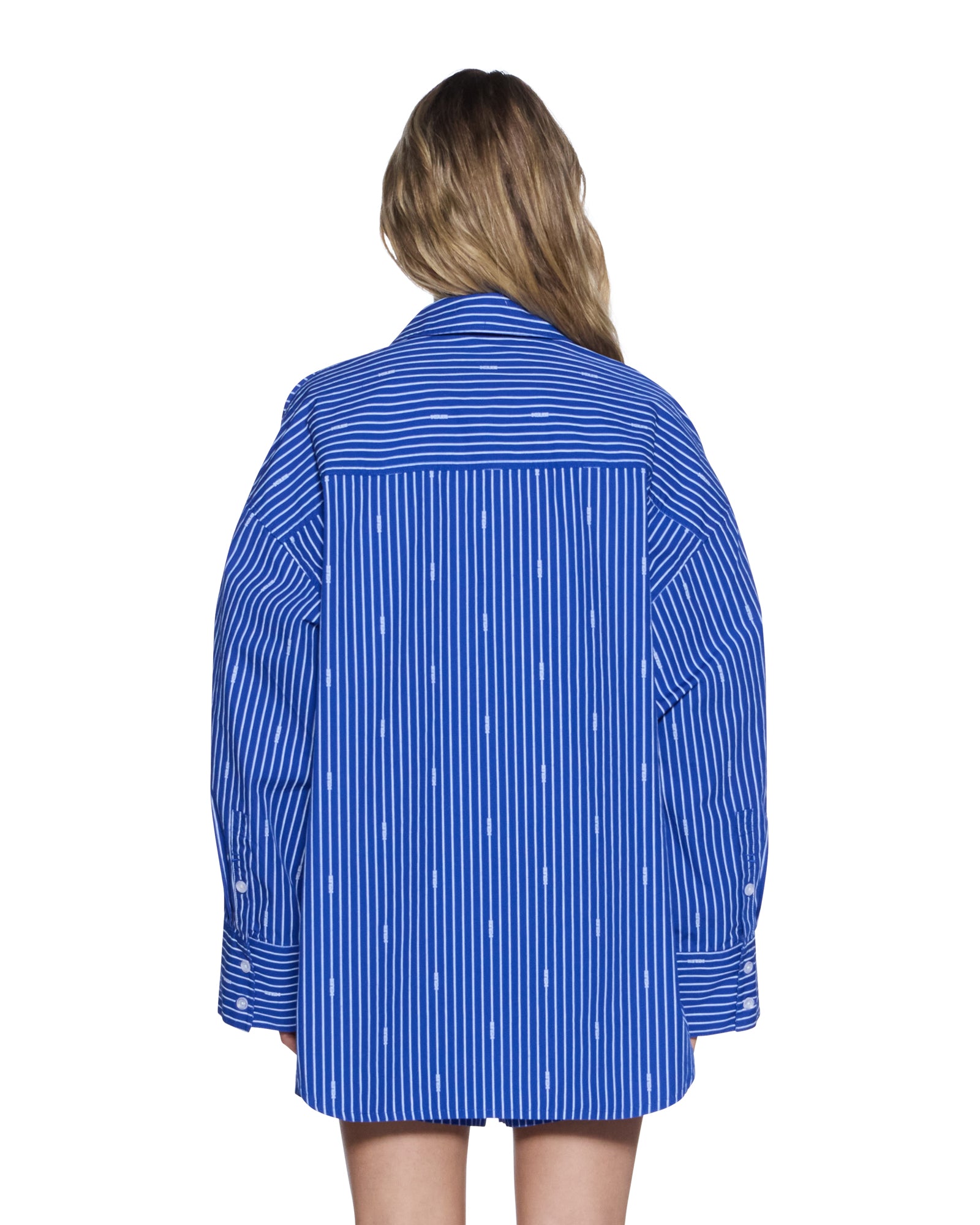 WOMENS  ASTRA SHIRT COBALT STRIPE OVERSIZED SHIRTS