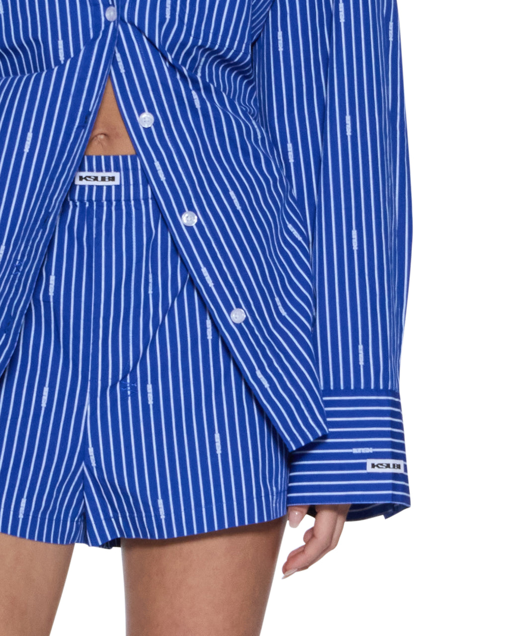 WOMENS ASTRA SHIRT COBALT STRIPE SHIRTS