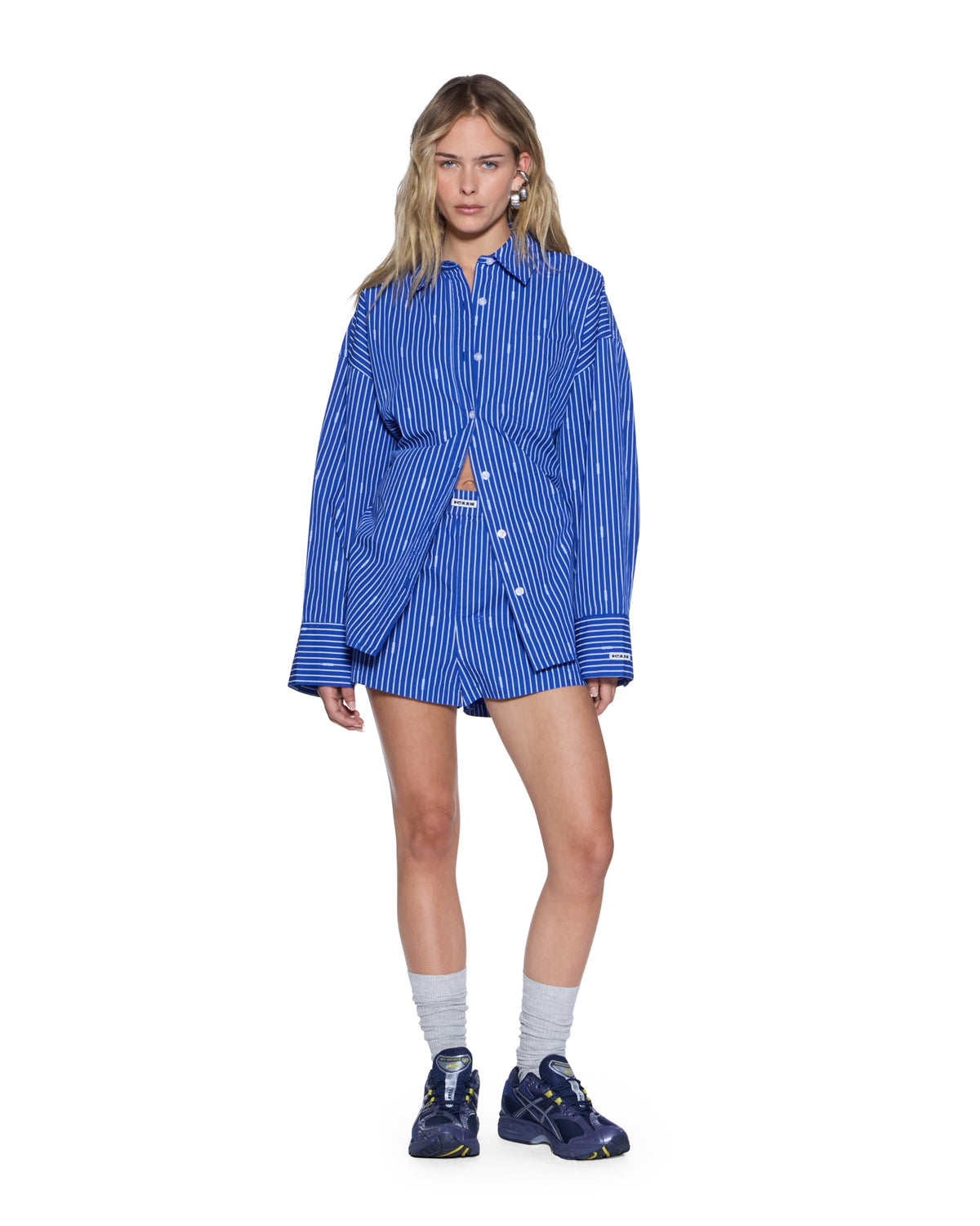 WOMENS ASTRA SHIRT COBALT STRIPE SHIRTS