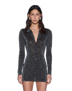WOMENS DEVIN LS SHIRTDRESS SILVER DRESSES