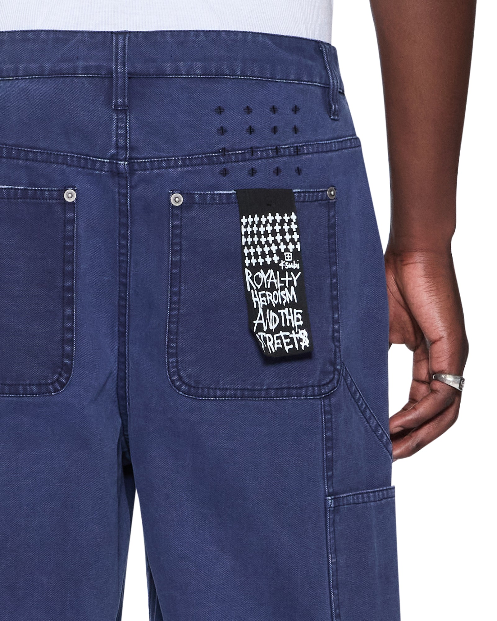 Mens Drill Maxx Operator Short Navy Walkshorts | Ksubi ++