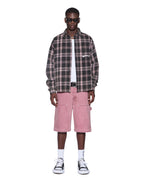 Mens Drill Maxx Operator Short Plum Relaxed Walkshorts - Purple