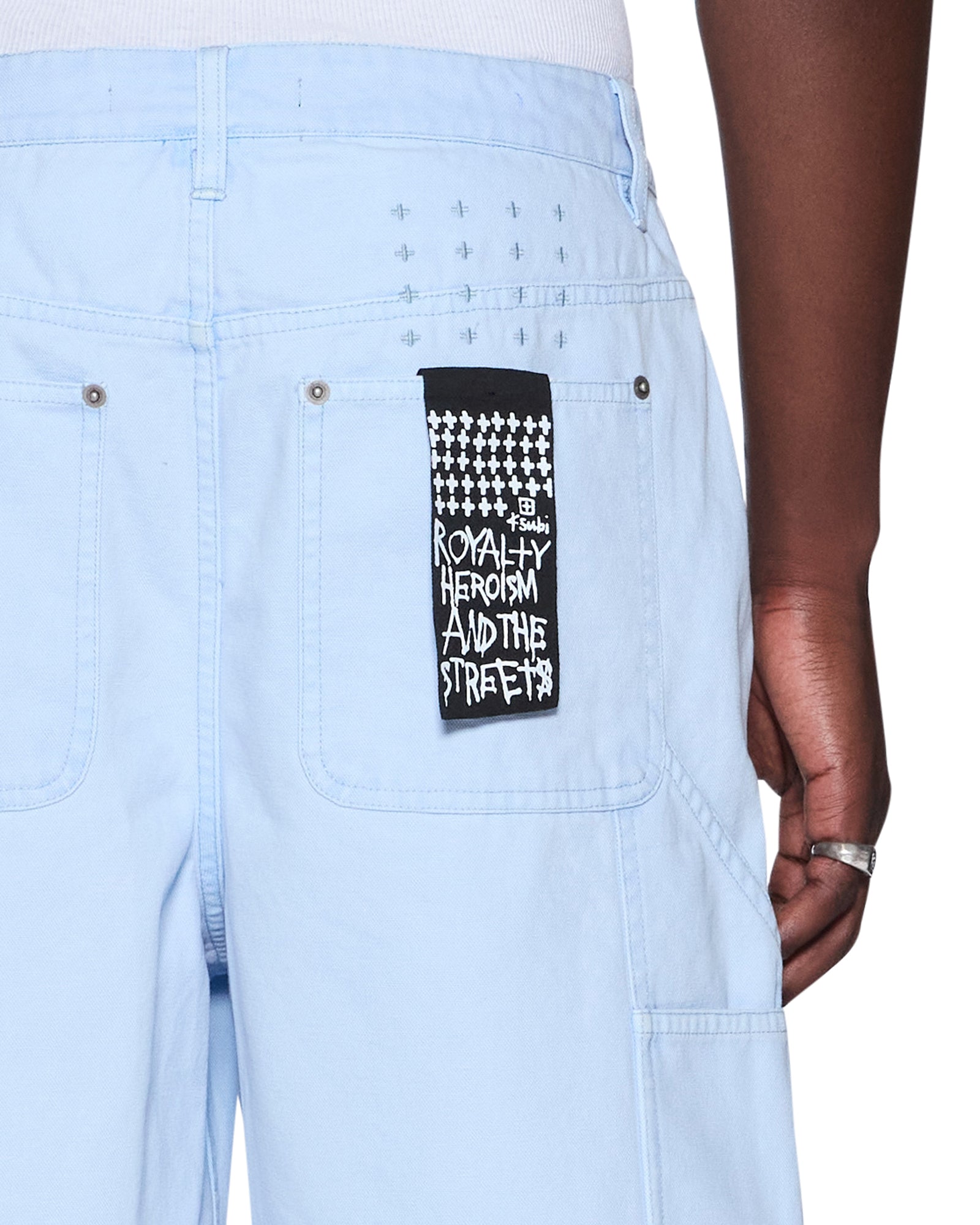 Mens Drill Maxx Operator Short Sky Blue Walkshorts | Ksubi ++
