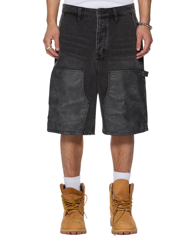 Ksubi Maxx Operator デニムショートパンツ 34 Mens Maxx Operator Short Torqued Black Walkshorts | Ksubi ++