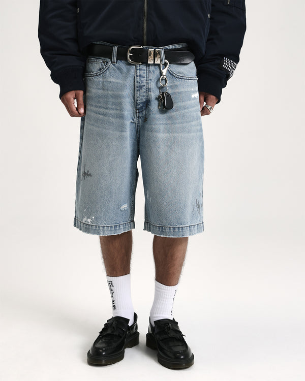 パンツ ANCELLM BOXY DENIM PAINTER SHORTS EX ANCELLM Creates the BOXY DENIM PAINTER SHORTS EX Exclusively