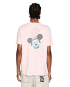 Mens Hard Times Kash Ss Tee Quartz Regular Tees - Pink