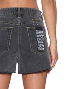 Womens Rise N Hi Shorts Cinder Sliced Fitted Walkshorts - Black