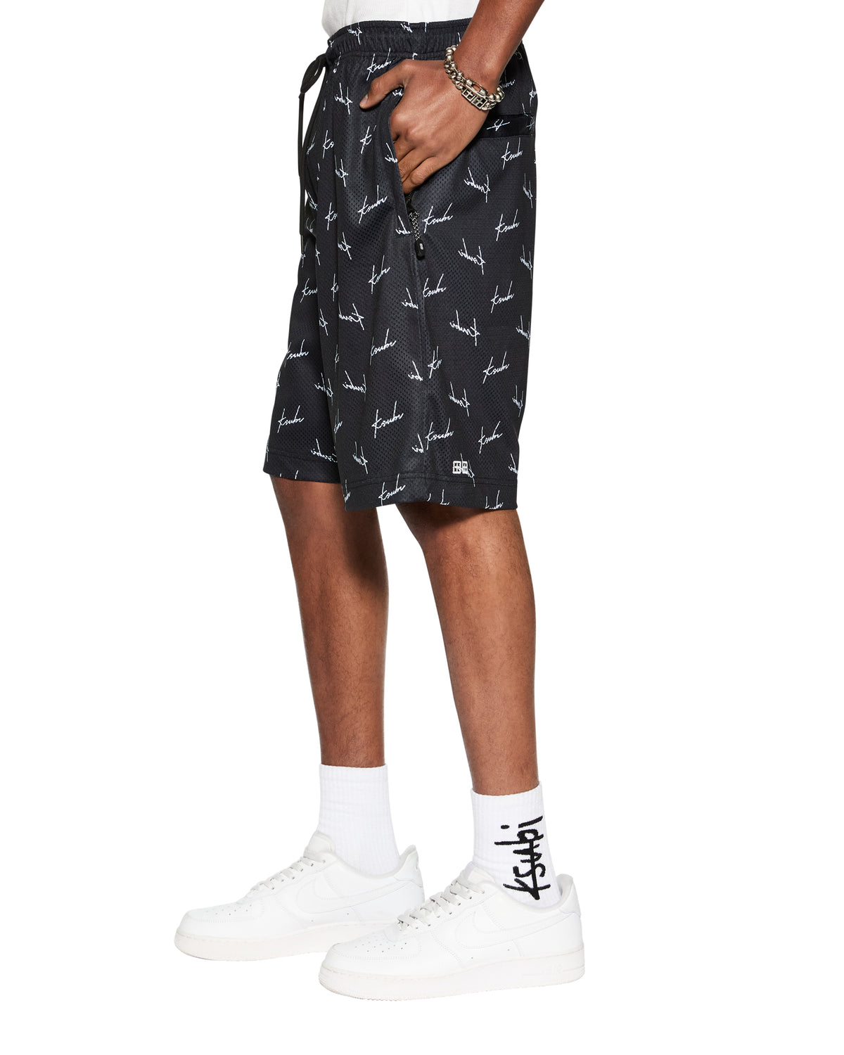 SKRIPT MESH SHORT BLACK