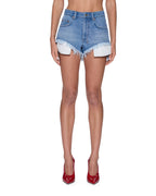 Womens Elle Short Frenchie Blue A Line Walkshorts - Denim