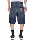 Mens Maxx Short K-dip Blue Relaxed Walkshorts - Denim