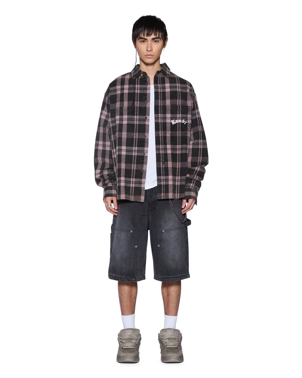 MENS VULTURE FLANNEL LS SHIRT PLUM SHIRTS