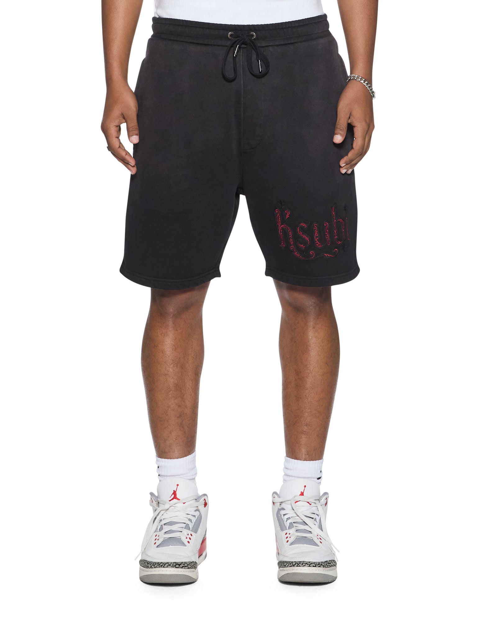 Mens Paise Trak Short Black Fade Walkshorts | Ksubi ++