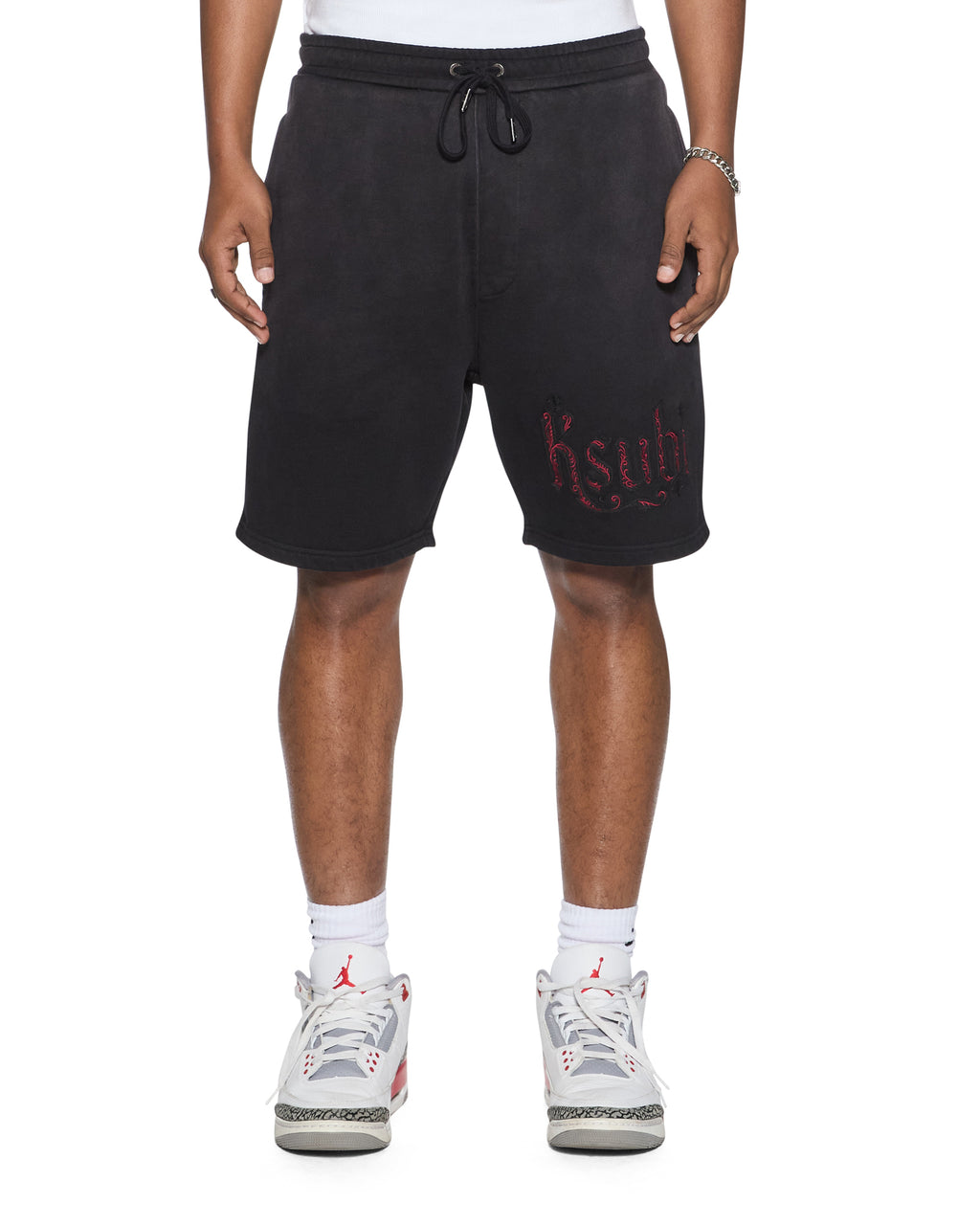 Mens Paise Trak Short Black Fade Regular Walkshorts - Grey