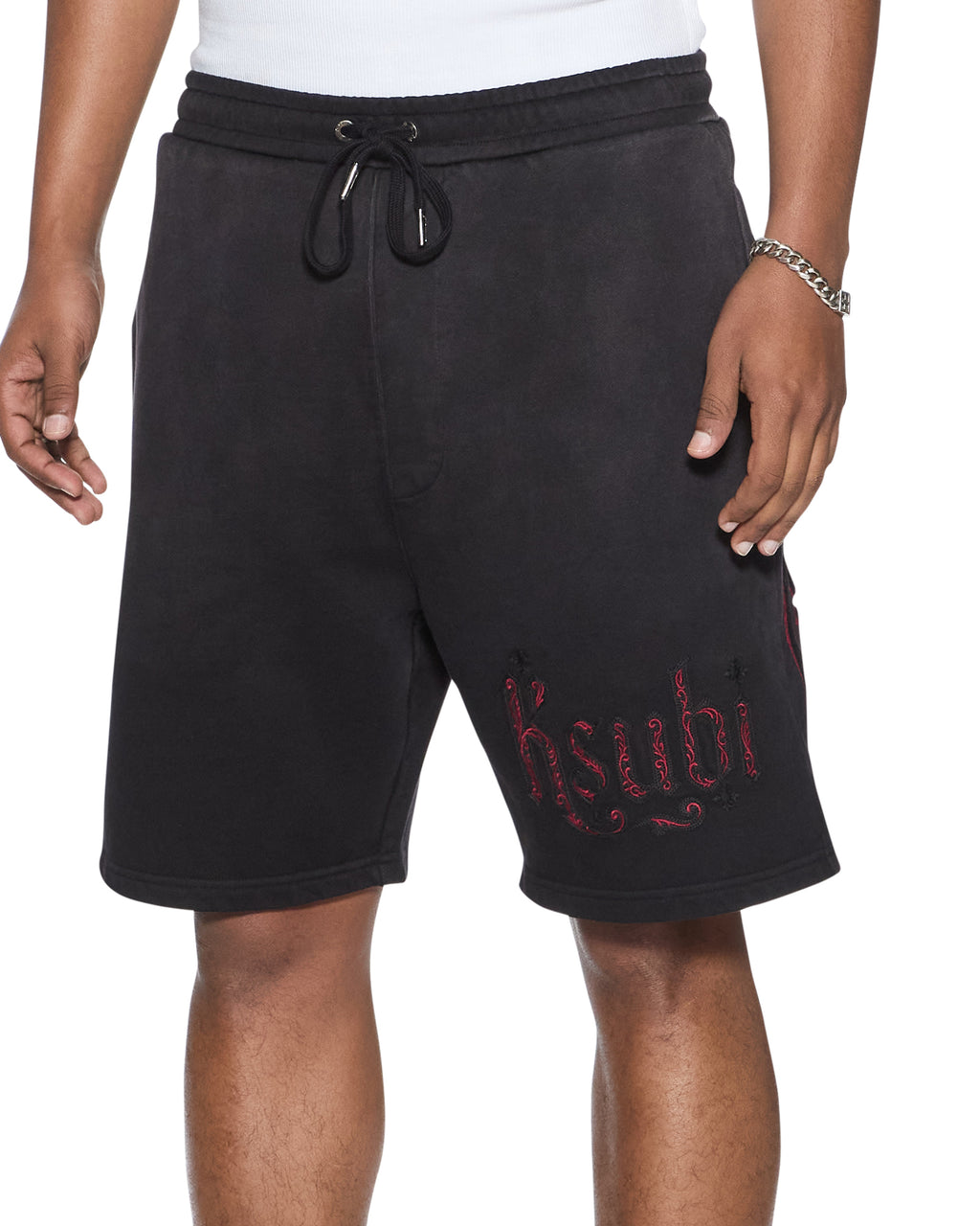 Mens Paise Trak Short Black Fade Regular Walkshorts - Grey