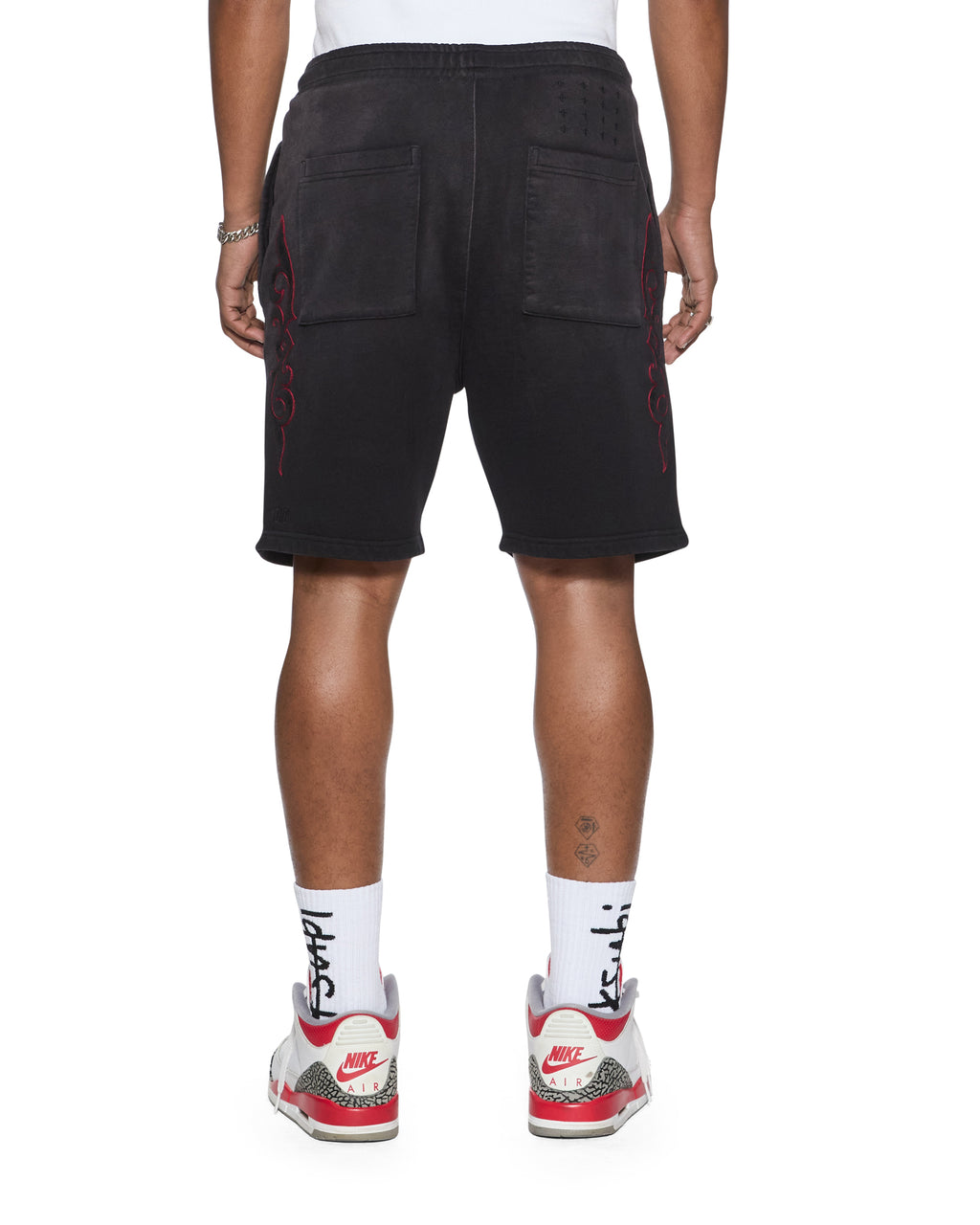 Mens Paise Trak Short Black Fade Regular Walkshorts - Grey