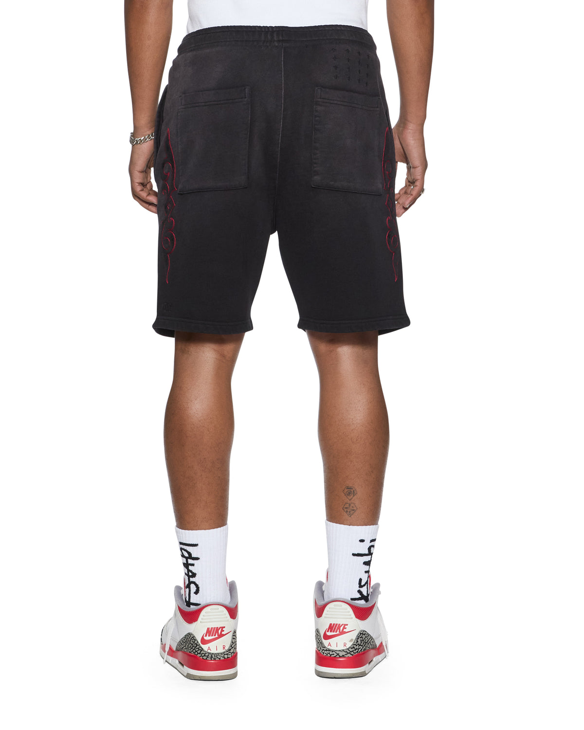 Mens Paise Trak Short Black Fade Regular Walkshorts - Grey
