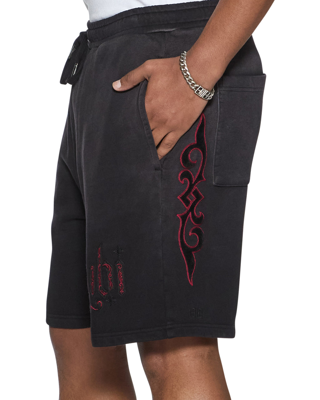 Mens Paise Trak Short Black Fade Regular Walkshorts - Grey