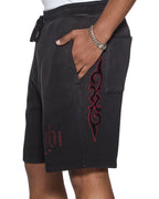 Mens Paise Trak Short Black Fade Regular Walkshorts - Grey