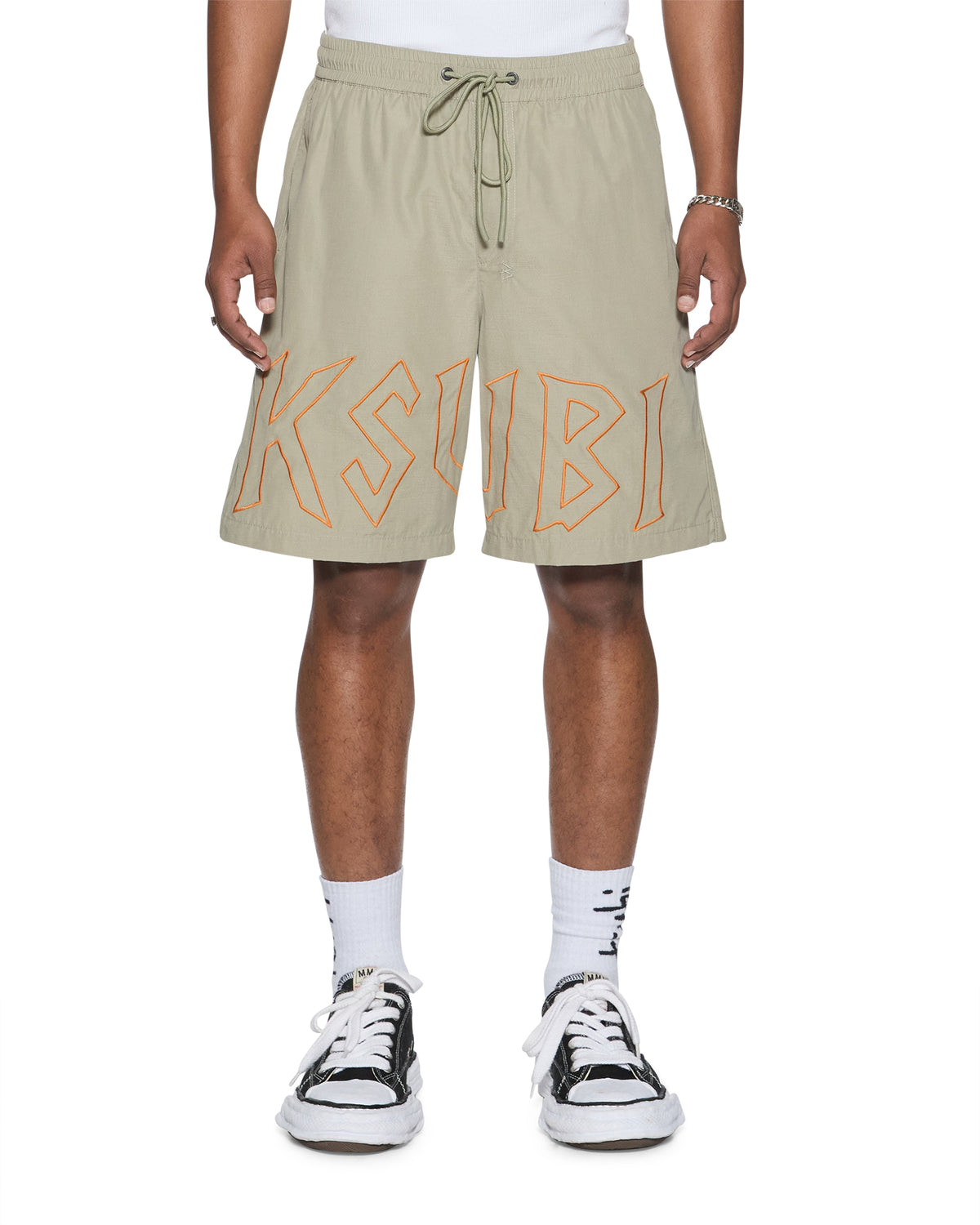 Mens Stay Up Life Short Synth Green Regular Walkshorts - Green