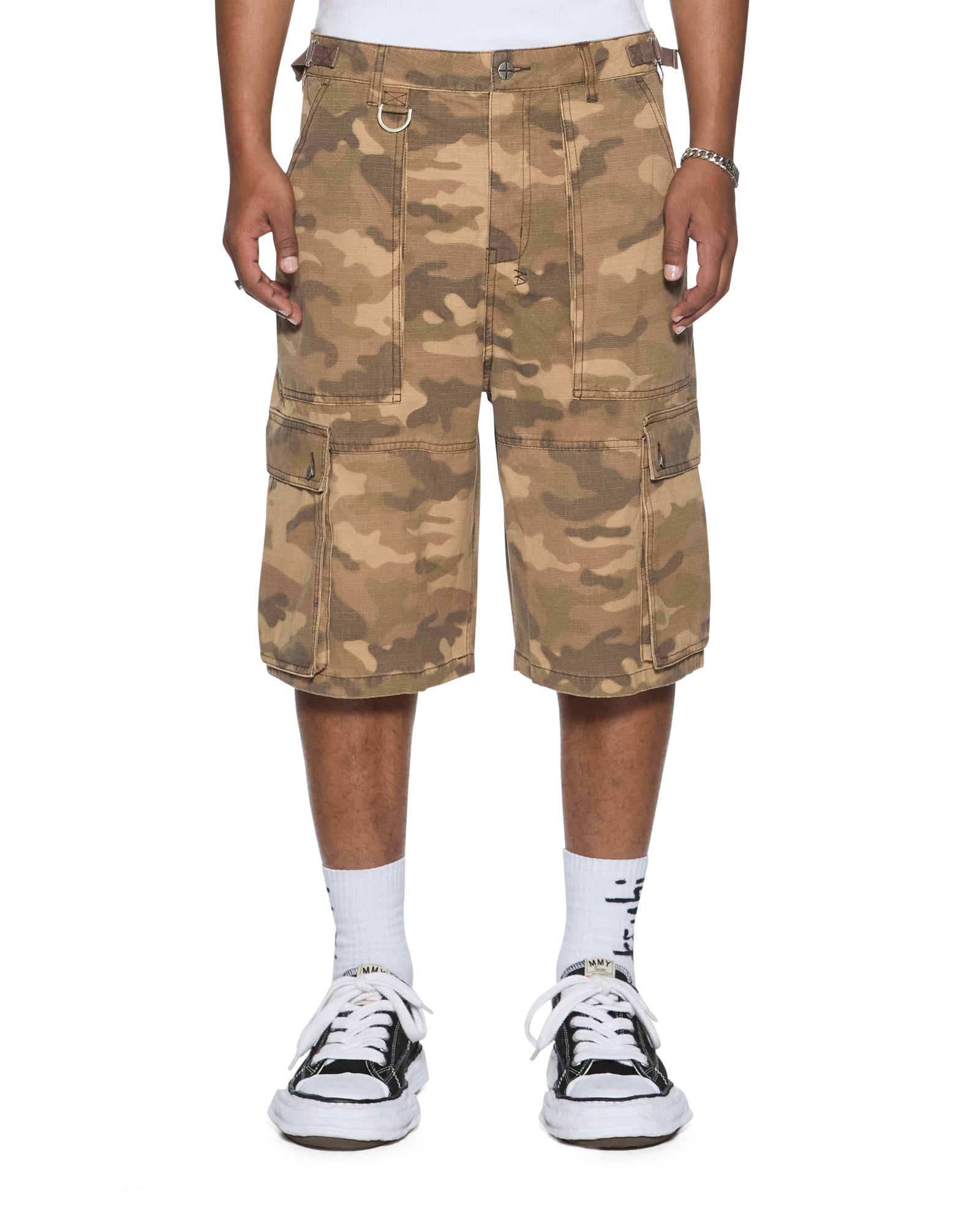 Mens Troop Cargo Short Sand Camo Walkshorts | Ksubi ++
