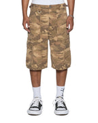 Mens Troop Cargo Short Sand Camo Straight Walkshorts - Tan