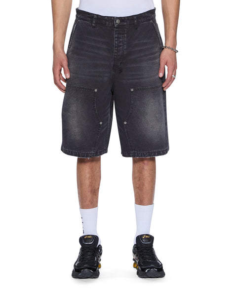 Bibiy刺繍入りグレーショートパンツB. GARDEN SHORT PANTS SHORT_operatorshortpowdergrey_