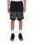 MENS  TOUCHDOWN LIFE SHORT BLACK BAGGY WALKSHORTS