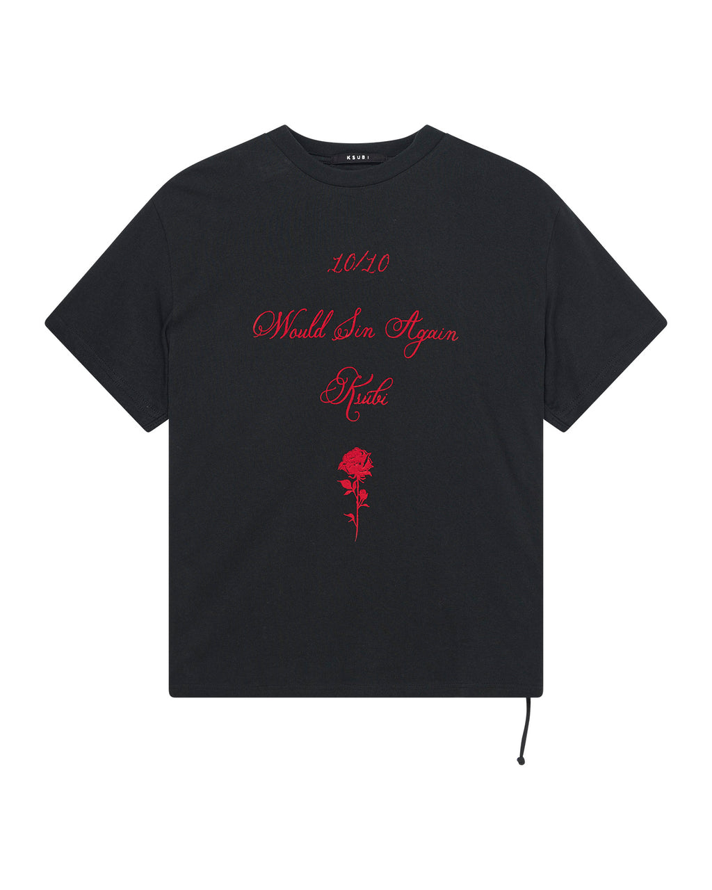 Mens Sin Again Biggie Ss Tee Jet Black Oversized Tees - Black