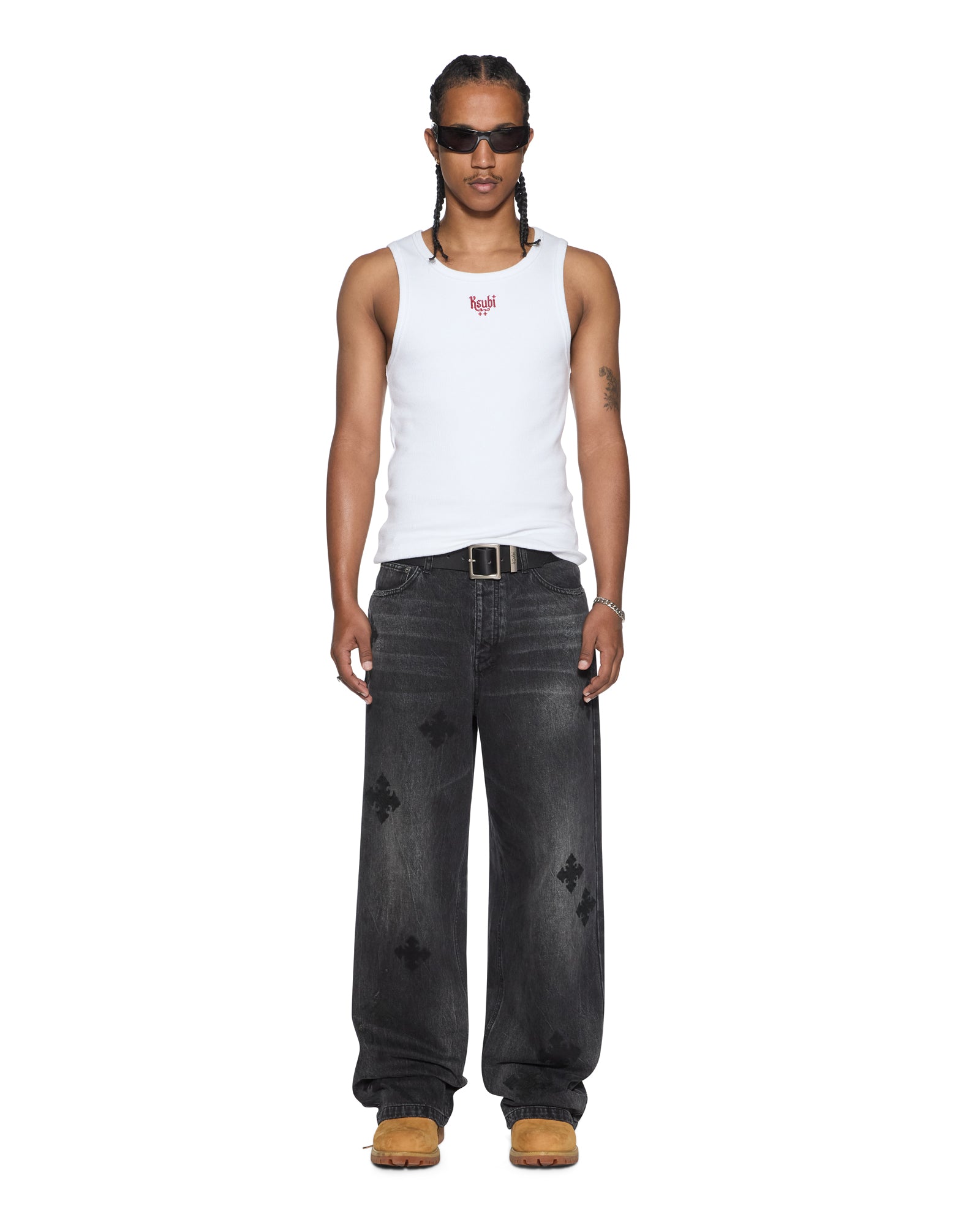 MENS PAISE DEBUT SINGLET TRU WHITE REGULAR TEES