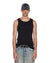 MENS  DEBUT SINGLET BLACK FITTED TEES