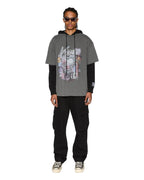 Mens Sketch Ekcess Ss Tee Charcoal Oversized Tees - Grey