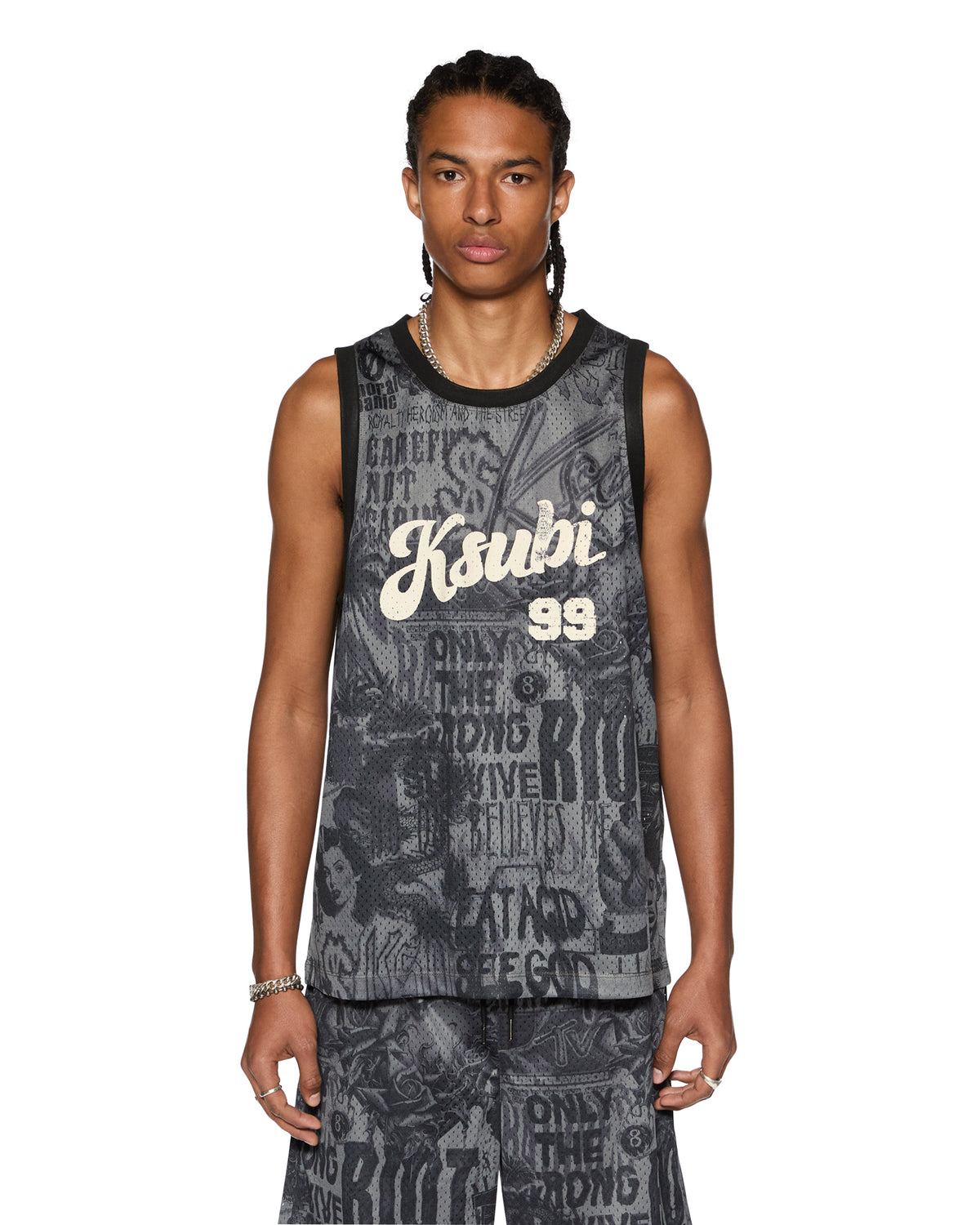 Mens Sketch Pick Up Singlet Black Relaxed Fashion Tops - Black