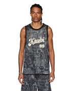 Mens Sketch Pick Up Singlet Black Relaxed Fashion Tops - Black